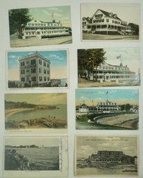 #8- Lot Of 8 Vintage Nahant Post Cards - RPPC  / Colored
