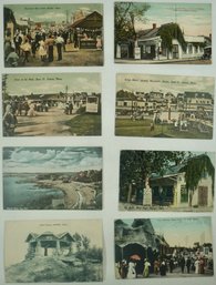 #10- Lot Of 8 Vintage Nahant Post Cards - RPPC / Colored