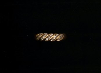 #11- 10k Gold / Diamond Ring - Size 7.5 - 3.2 G