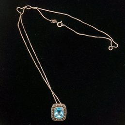 #24- 14k And Sterling Necklace/ Pendant 18'