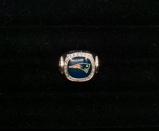 #27- Size 7 Sterling Patriots Ring