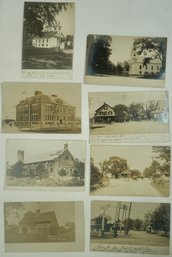 #61-lot Of 8 RPPC Hamilton MA, Old Brown House