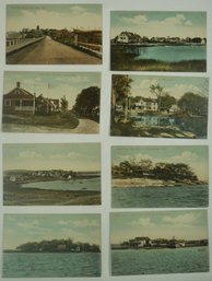#68-lot Of 8 RPPC / Colored Essex MA, Dean's Island