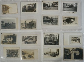 Lot Of 32 Old Automobile B/ W Photos