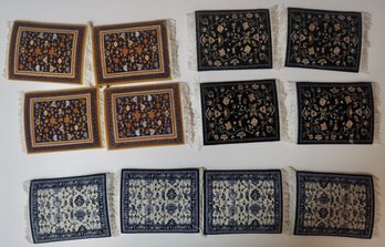3 Sets Of 4 Coaster Rugs