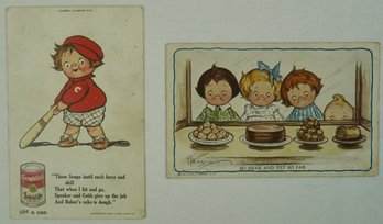 #87 Lot Of 2 Campbell's Soup Postcards