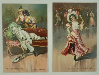 #89 Lot Of 2 Tuck's Queen Of The Carnival Postcards