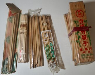 Approximately 140 Pairs Bamboo Chopsticks, NOS