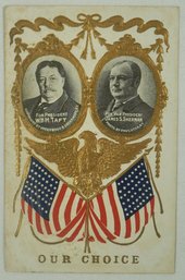 #105 Taft/ Sherman Election Campaign Postcard