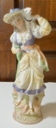 8' Bisque Figurine Made In Occupied Japan