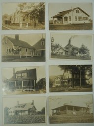 #116- Lot Of 8 RPPC Majestic Houses, Including Bartlett NH
