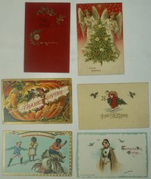 #127 Lot Of 6 Colored Holiday PC's Including Christmas, Thanksgiving