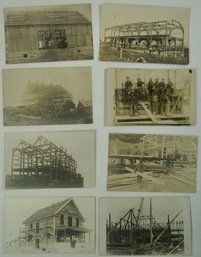 #133 - Lot Of 8 RPPC Buildings /  Houses Under Construction