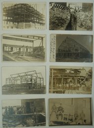 #135 - Lot Of 8 RPPC Buildings /  Houses Under Construction
