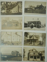 #143 - Lot Of 8 RPPC Majestic Houses With People In Front Of Them