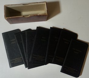 Lot Of 8 1957 Pocket Calendar / Diary                                      R