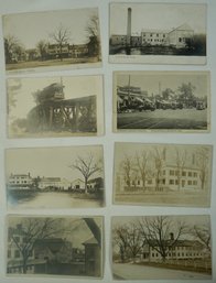 #159 - Lot Of 8 RPPC Georgetown MA, Pentucket Square, Railroad