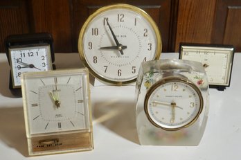 Lot Of 5 Clocks- Big Ben, Elgin, Seiko