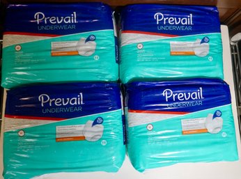 Lot Of 4 Packages Of 20, Prevail Adult Underwear, NOS
