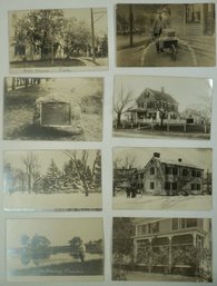 #187 - Lot Of 8 RPPC  Rowley  MA , Marshes, Winter