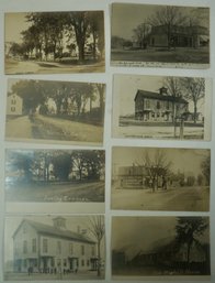 #193 - Lot Of 8 RPPC  Rowley  MA- Mighill House, Drug Store