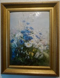 #206 Vernon Ward French Enamel On Copper Floral Arty 21H X 16.75W