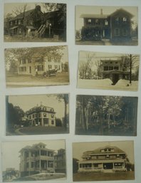 #200 - Lot Of 8 RPPC  Majestic Houses , People In Front Of Homes