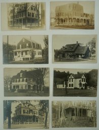 #201 - Lot Of 8 RPPC  Majestic Houses , People In Front Of Homes