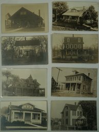 #202 - Lot Of 8 RPPC  Majestic Houses , People In Front Of Homes
