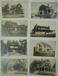 #208 - Lot Of 8 RPPC  Majestic Houses , People In Front Of Homes