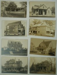 #209- Lot Of 8 RPPC  Majestic Houses , People In Front Of Homes