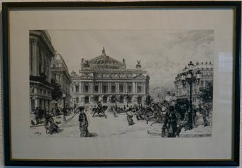 #218 Signed Etching F.A.mitchell 1878 26 X 18