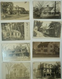 #212 - Lot Of 8 RPPC  Majestic Houses , People In Front Of Homes
