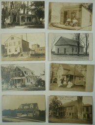 #213 - Lot Of 8 RPPC  Majestic Houses , People In Front Of Homes