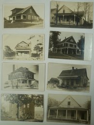 #214 - Lot Of 8 RPPC  Majestic Houses , People In Front Of Homes