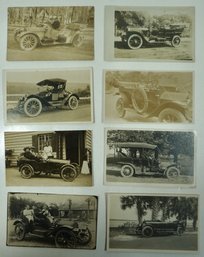 #17 Lot Of 8 RPPC Antique Automobiles (rambler, REO & Case)