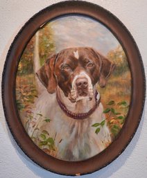 #236 Oil On Canvas Dog (beth Carlson) 22.5 X 23.5