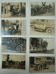 #24 Lot Of 8 RPPC Antique Automobiles (REO)