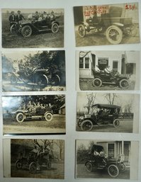 #27 Lot Of 8 RPPC Antique Automobiles (Mitchell)