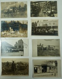 #30 Lot Of 8 RPPC Public Works, Factories, Mines & Quarries, Commercial Fishing