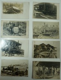 #36 Lot Of 8 RPPC Public Works, Factories, Mines & Quarries, Commercial Fishing