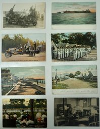 #41 Lot Of 8 Military RPPC, Colored Postcards & Photos