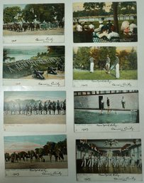 #42 Lot Of 8 Military RPPC, Colored Postcards & Photos