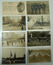 #45 Lot Of 8 Military RPPC, Colored Postcards & Photos