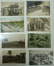 #46 Lot Of 8 Military RPPC, Colored Postcards & Photos