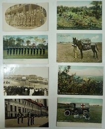 #47 Lot Of 8 Military RPPC, Colored Postcards & Photos