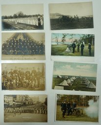 #49 Lot Of 8 Military RPPC, Colored Postcards & Photos