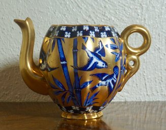 #273 Gold Colport Mini Creamer - Teapot- W/birds