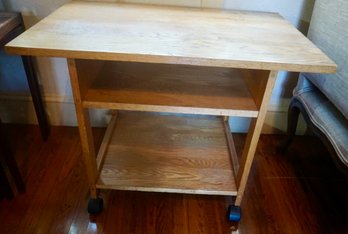 #128 Oak Kitchen Cart 30W X 20D X 23 1/2T