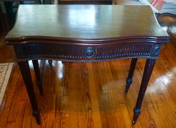 #132 Antique English Mahogany Swing Leg Table